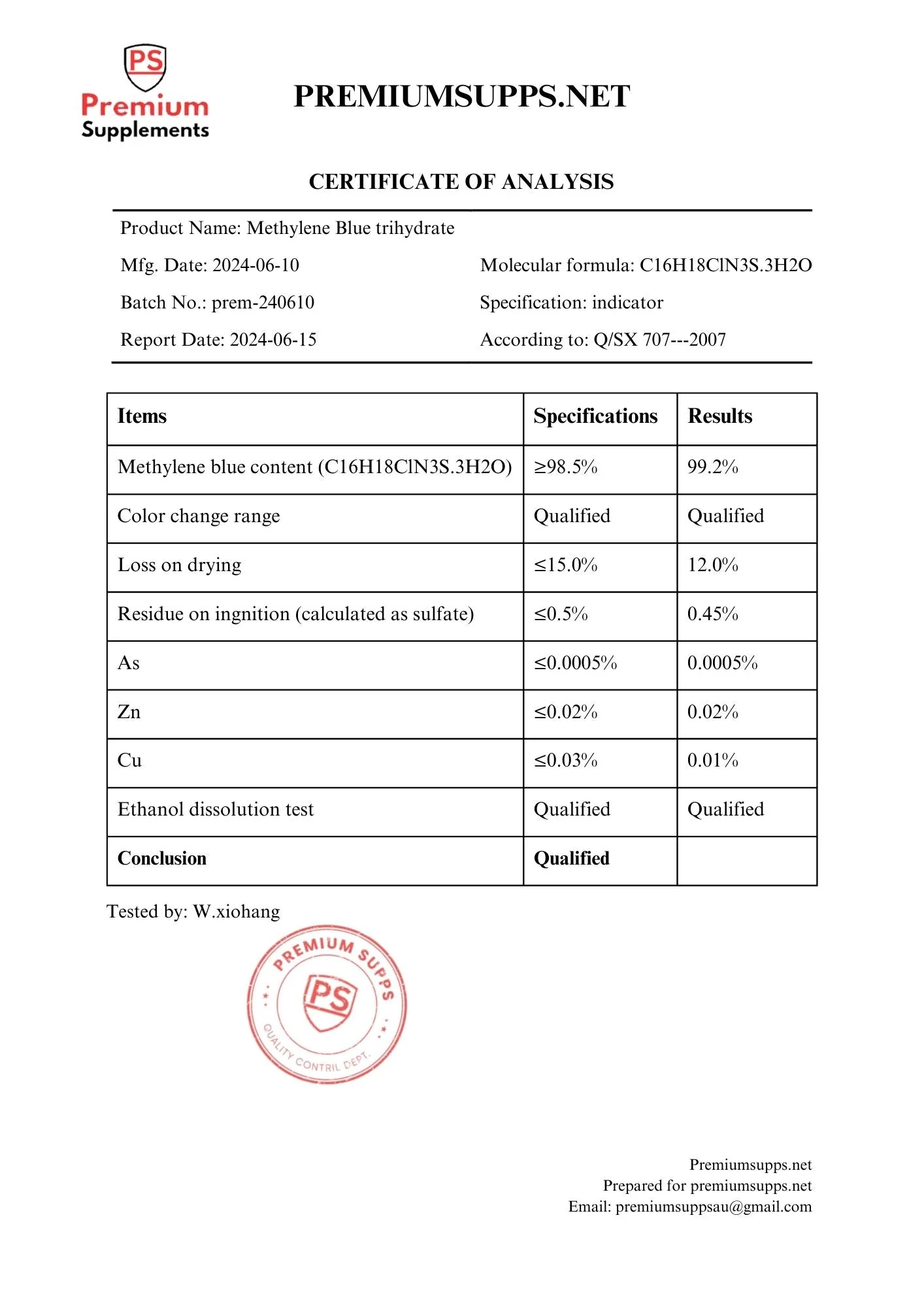 Methylene Blue 30ml 10mg/ml (1% solution) - Image 4
