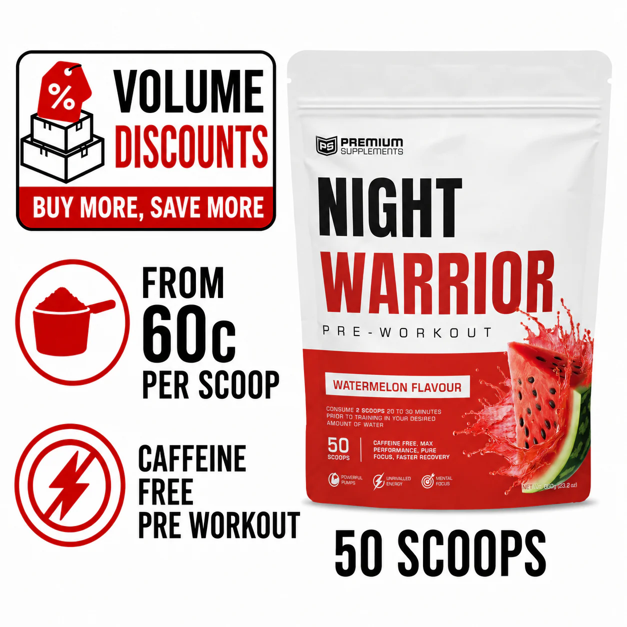 Night warrior Caffeine-free Pre-workout - Image 8