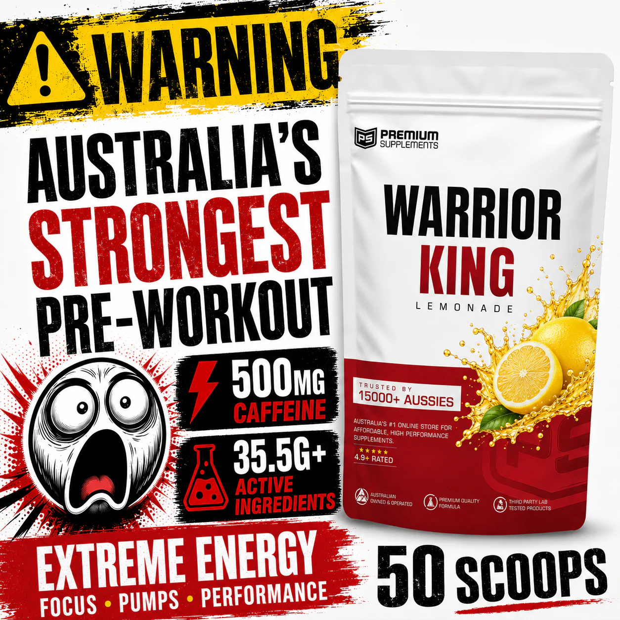 Warrior KING Ultra High-Stim Pre-workout - Image 5