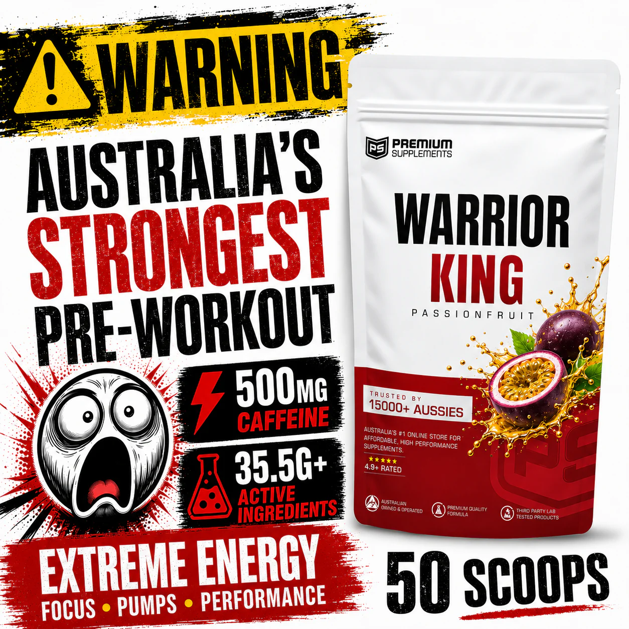 Warrior KING Ultra High-Stim Pre-workout - Image 6