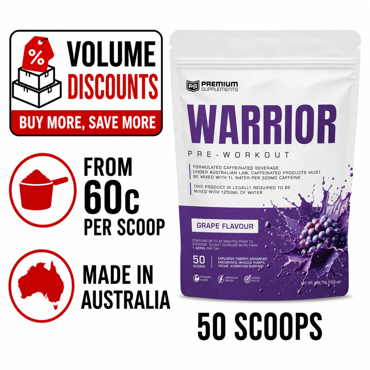 Warrior High-Stimulant Pre-workout - Image 7